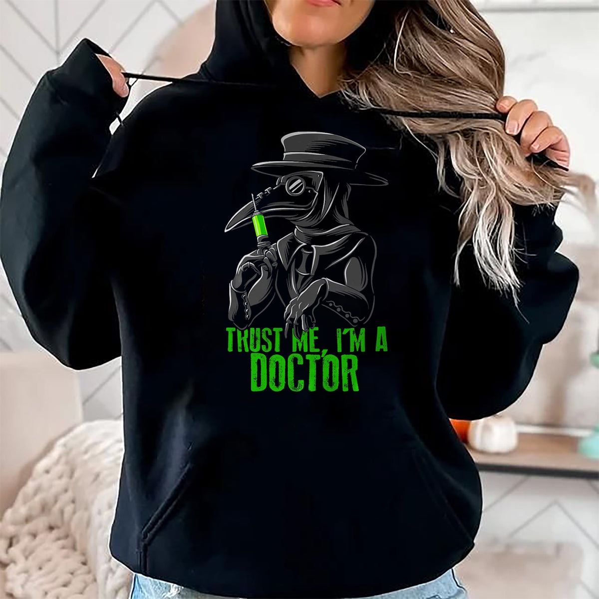 Best Doctor Shirt, Funny Doctor UnisexT-Shirt/Hoodie/Sweatshirt HLT00 - Trust Me I'm A Doctor, Goth Medieval Plague Doctor T-Shirt Small