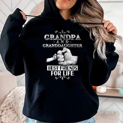 Best Grandpa Shirt, Proud Grandpa Unisex T-Shirt/Hoodie/Sweatshirt HLT00 - Grandpa and Granddaughter Best Friends For Life Matching T-Shirt T-Shirt (1)