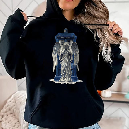 Best Doctor Shirt, Funny Doctor UnisexT-Shirt/Hoodie/Sweatshirt HLT00 - Weeping Angel with Blue Police Box 1 - Fan Fun T-Shirt