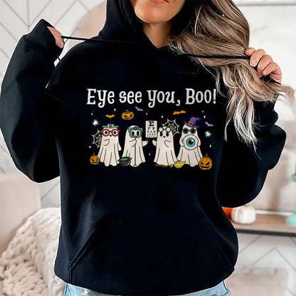 Best Doctor Shirt, Funny Doctor UnisexT-Shirt/Hoodie/Sweatshirt HLT00 - Cute Ghost Optometry Halloween Eye Doctor Ophthalmologist T-Shirt