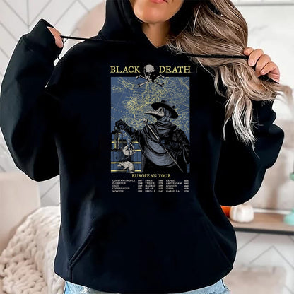 Best Doctor Shirt, Funny Doctor UnisexT-Shirt/Hoodie/Sweatshirt HLT00 - Plague Mask Doctor Plague Black Death European Tour T-Shirt