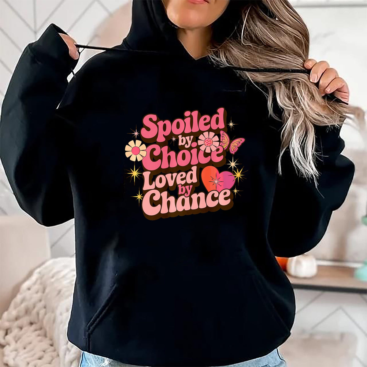 Best Wife Shirt, Wife and Husband Unisex T-Shirt/Hoodie/Sweatshirt HLT00 - Gift for wife T shirt, spoiled wife   Spoiled By Choice Loved By Chance Spoiled Wife Premium T-Shirt (1)