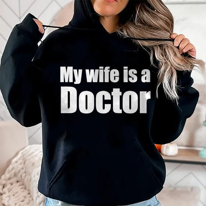 Best Doctor Shirt, Funny Doctor UnisexT-Shirt/Hoodie/Sweatshirt HLT00 - Funny My Wife is a Doctor Shirt for Husband T-Shirt, Men, Black, 3X-Large