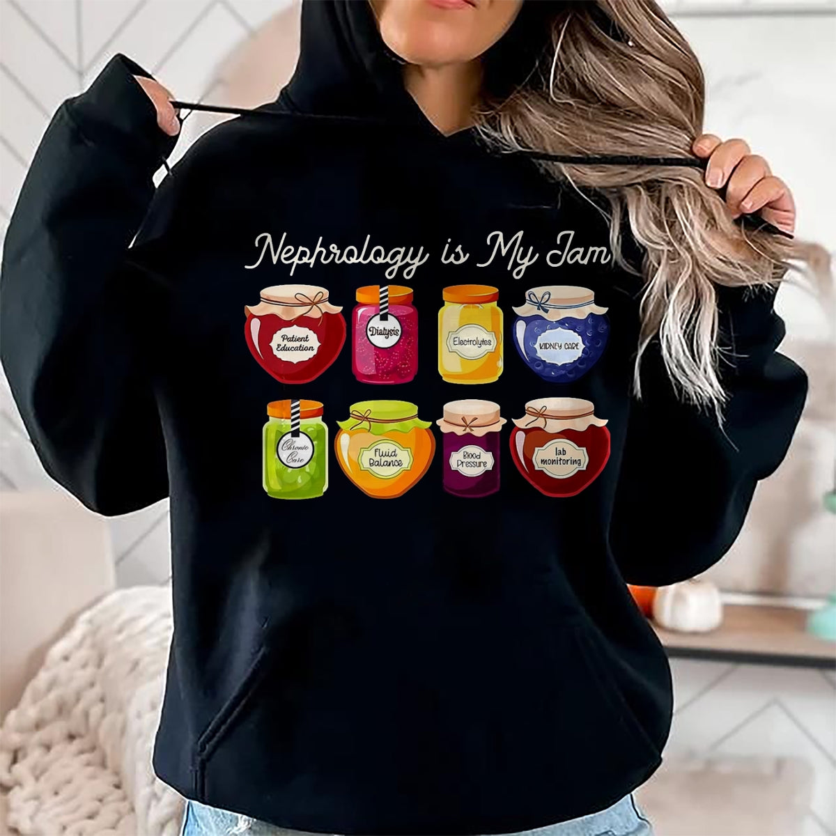 Best Doctor Shirt, Funny Doctor UnisexT-Shirt/Hoodie/Sweatshirt HLT00 - Nephrology is My Jam Kidney Doctor Renal Care Nurse RN LPN T-Shirt, Men, Black, 3X-Large