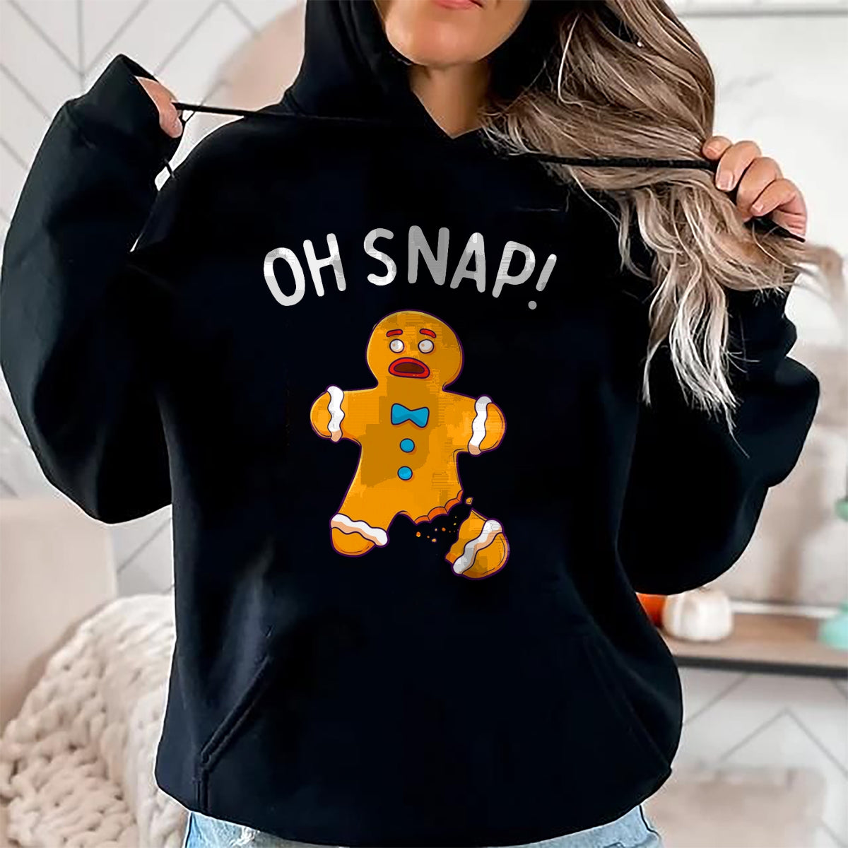 Gingerbread Man Oh Snap Christmas Funny Cookie Baking Gift Short Sleeve T-Shirt - Christmas Unisex T-Shirt/Hoodie/Sweatshirt - TRNN00 (Copy)