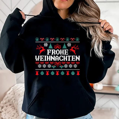 Christmas Shirts for Family, Funny christmas shirts, Christmas Unisex T-Shirt/Hoodie/Sweatshirt HLT00 - Frohe Weihnachten German Merry Christmas Holidays Germany T-Shirt