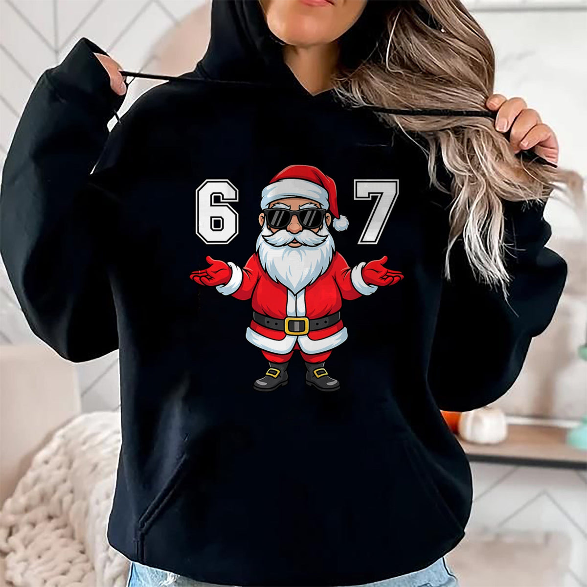 67 Meme Six Seven 6 7 Funny Santa Matching Xmas 67 Christmas T-Shirt - Christmas Unisex T-Shirt/Hoodie/Sweatshirt - TRNN00 (Copy)
