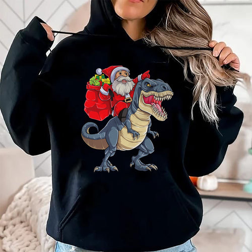 Dinosaur T rex Christmas Santa Boys Men Girls Xmas Squad T-Shirt - Christmas Unisex T-Shirt/Hoodie/Sweatshirt - TRNN00