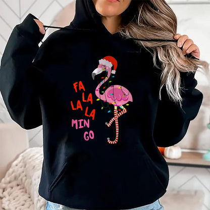 Christmas Shirts for Family, Funny christmas shirts, Christmas Unisex T-Shirt/Hoodie/Sweatshirt HLT00 - Fa La La Mingo Flamingo Christmas Tropical Xmas Tree Lights T-Shirt