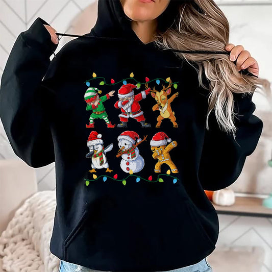 Dabbing Santa Elf Friends Christmas Boys Girls Men Xmas Dab T-Shirt - Christmas Unisex T-Shirt/Hoodie/Sweatshirt - TRNN00