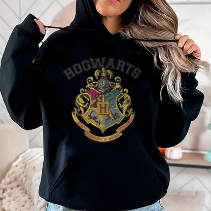 Christmas Shirts for Family, Funny christmas shirts, Christmas Unisex T-Shirt/Hoodie/Sweatshirt HLT00 - Harry Potter Hogwarts Vintage Crest Short Sleeve T-Shirt