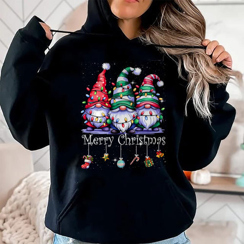 Cute Gnomes Merry Christmas Light Family Gnome Xmas Matching T-Shirt - Christmas Unisex T-Shirt/Hoodie/Sweatshirt - TRNN00