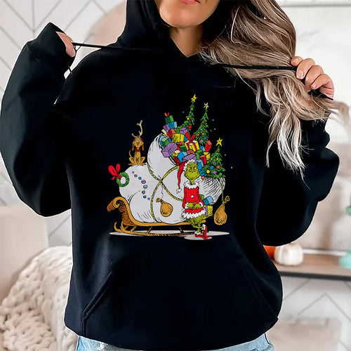 Dr. Seuss Grinch Sleigh T-Shirt - Christmas Unisex T-Shirt/Hoodie/Sweatshirt - TRNN00