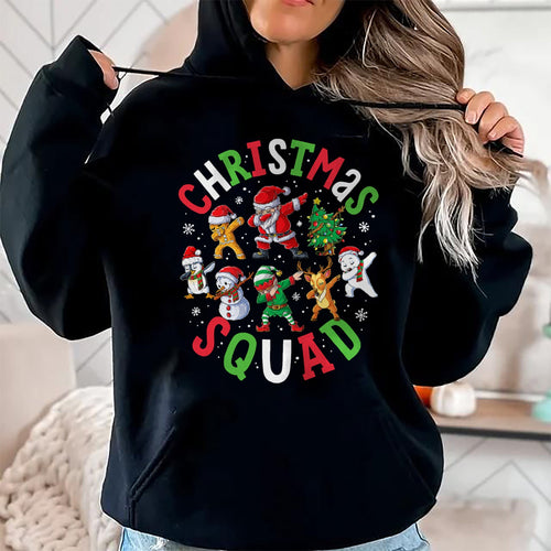 Christmas Squad Santa Dabbing Elf Family Matching Pajamas T-Shirt - Christmas Unisex T-Shirt/Hoodie/Sweatshirt - TRNN00