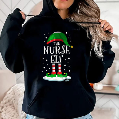 Christmas Shirts for Family, Funny christmas shirts, Christmas Unisex T-Shirt/Hoodie/Sweatshirt HLT00 - The Nurse Elf Christmas Family Matching Xmas Group Funny T-Shirt
