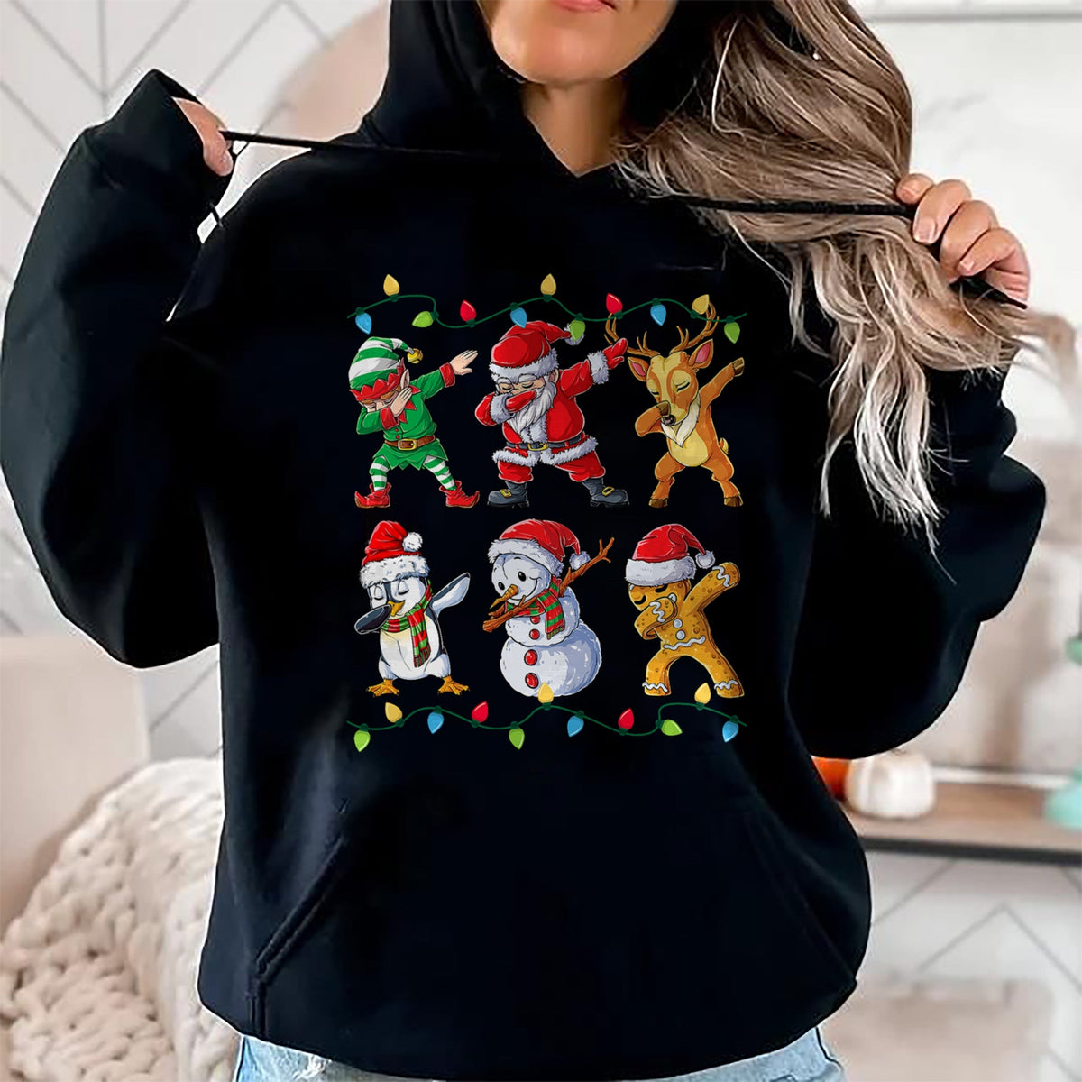 Dabbing Santa Elf Friends Christmas Boys Girls Men Xmas Dab T-Shirt - Christmas Unisex T-Shirt/Hoodie/Sweatshirt - TRNN00