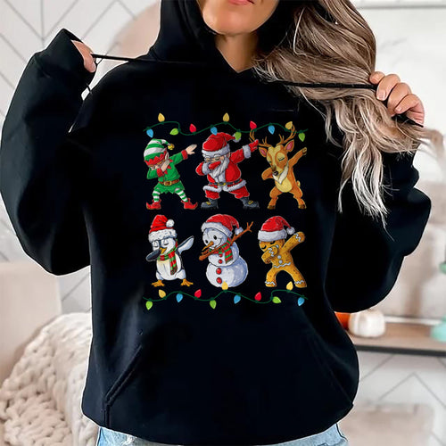Dabbing Santa Elf Friends Christmas Boys Girls Men Xmas Dab T-Shirt - Christmas Unisex T-Shirt/Hoodie/Sweatshirt - TRNN00