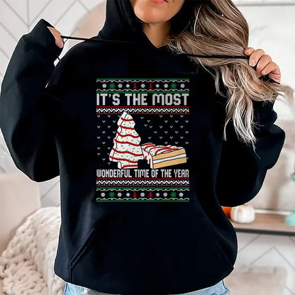 Christmas Shirts for Family, Funny christmas shirts, Christmas Unisex T-Shirt/Hoodie/Sweatshirt HLT00 - It's The Most Wonderful Time Of The Year Christmas tree cake T-Shirt