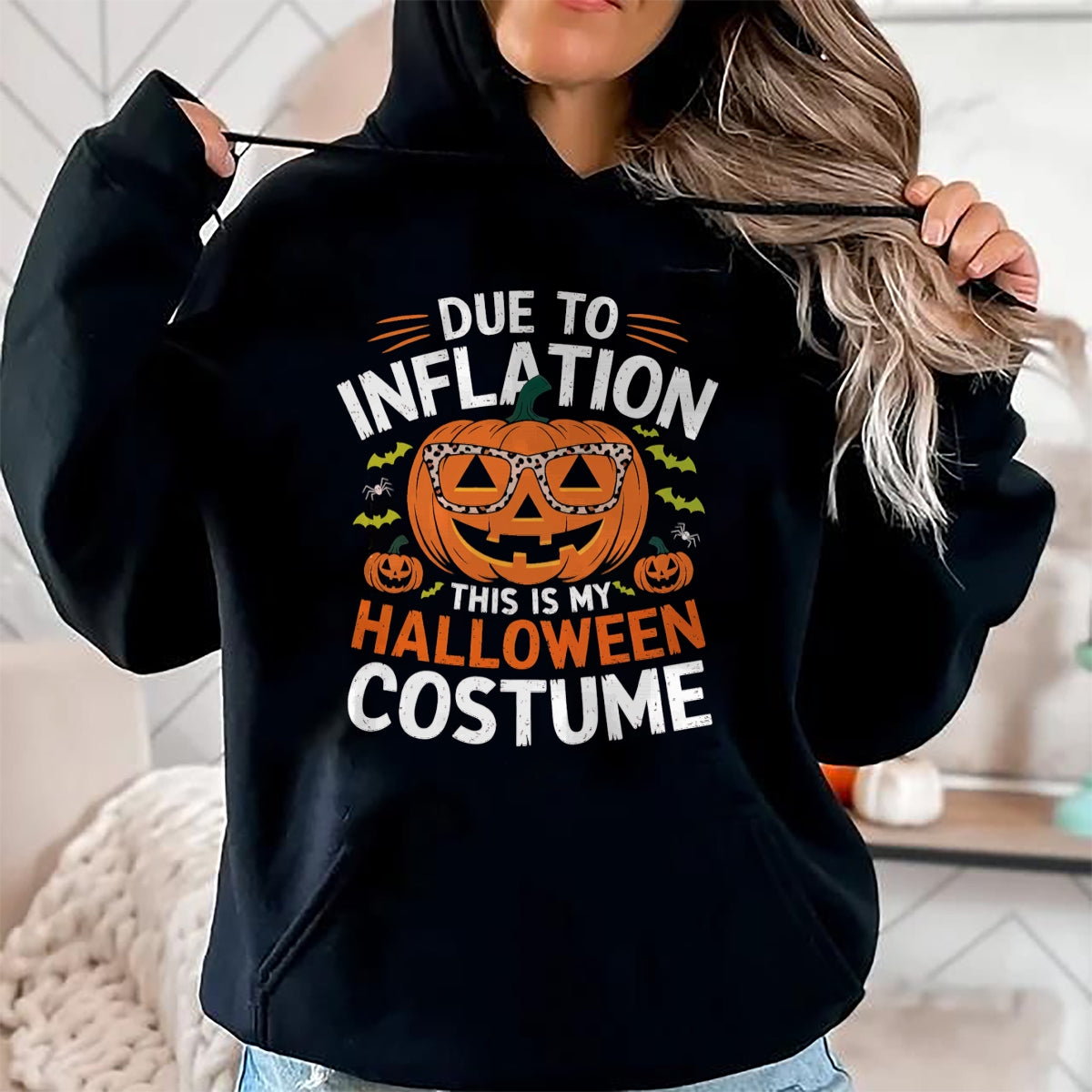 Hallowen Shirts for Family, Funny hallowen shirts, Hallowen Unisex T-Shirt/Hoodie/Sweatshirt HLT00 - Halloween Costumes Woman 2024 Funny Due to Inflation T-Shirt