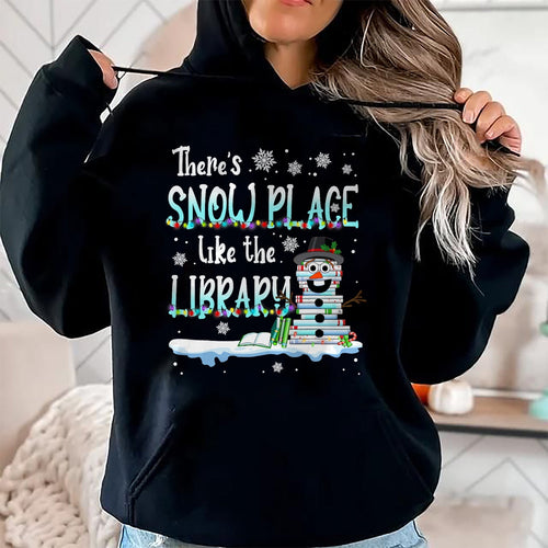 Librarian There's TRNN Place Like The Library Christmas TRNN T-Shirt - Christmas Unisex T-Shirt/Hoodie/Sweatshirt - TRNN00
