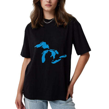 Native American T-Shirts, Vintage Native American Unisex T-Shirt/Hoodie/Sweatshirt HLT00 - Five Great Lakes American Midwest Native Fresh Water T-Shirt T-Shirt