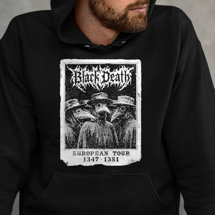 Best Doctor Shirt, Funny Doctor UnisexT-Shirt/Hoodie/Sweatshirt HLT00 - Black Death European Tour  Plague Doctor Fake Band Merch T-Shirt