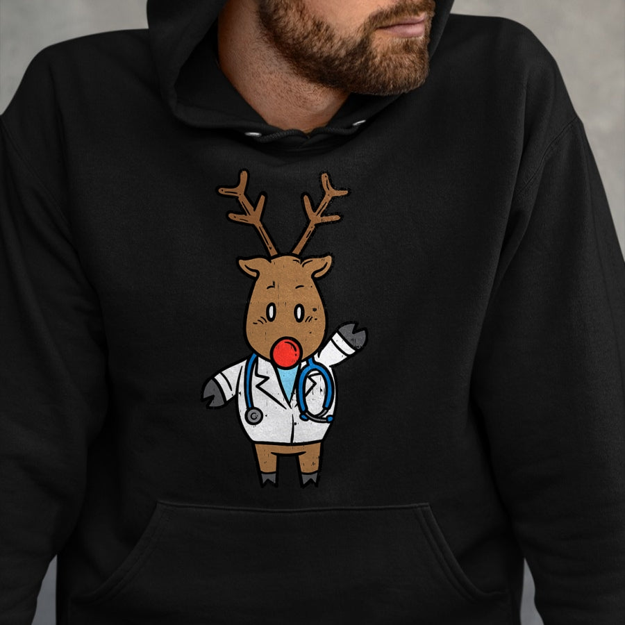 Best Doctor Shirt, Funny Doctor UnisexT-Shirt/Hoodie/Sweatshirt HLT00 - Reindeer Doctor Nurse Stethoscope Medical Christmas PJ T-Shirt