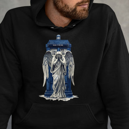 Best Doctor Shirt, Funny Doctor UnisexT-Shirt/Hoodie/Sweatshirt HLT00 - Weeping Angel with Blue Police Box 1 - Fan Fun T-Shirt
