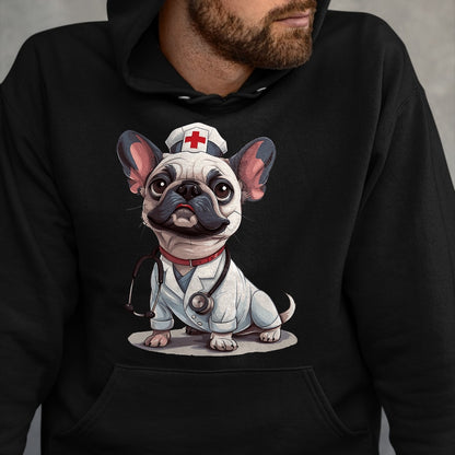 Best Doctor Shirt, Funny Doctor UnisexT-Shirt/Hoodie/Sweatshirt HLT00 - French Bulldog Nurse Dog Doctor Stethoscope T-Shirt