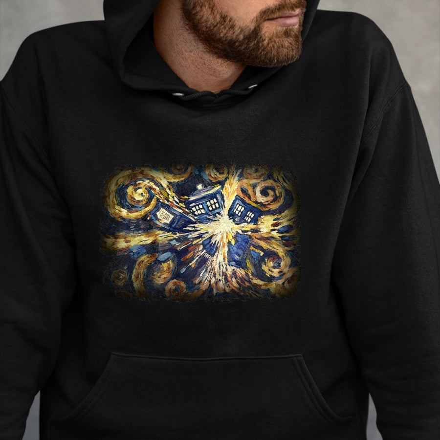 Best Doctor Shirt, Funny Doctor UnisexT-Shirt/Hoodie/Sweatshirt HLT00 - Art Tardis Van Gogh Time Travel Sci-Fi Fan T-Shirt