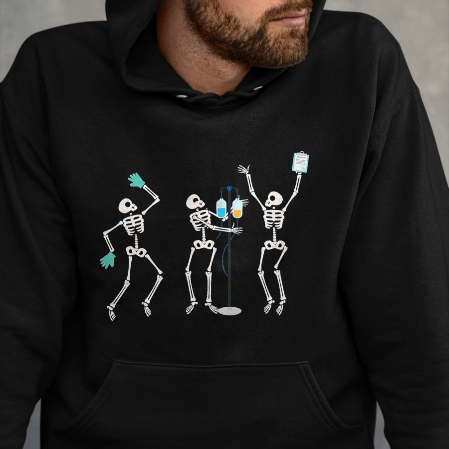 Best Doctor Shirt, Funny Doctor UnisexT-Shirt/Hoodie/Sweatshirt HLT00 - Medical Skeleton Dance Funny Healthcare Halloween Doctor Tee T-Shirt, Men, Black, 3X-Large