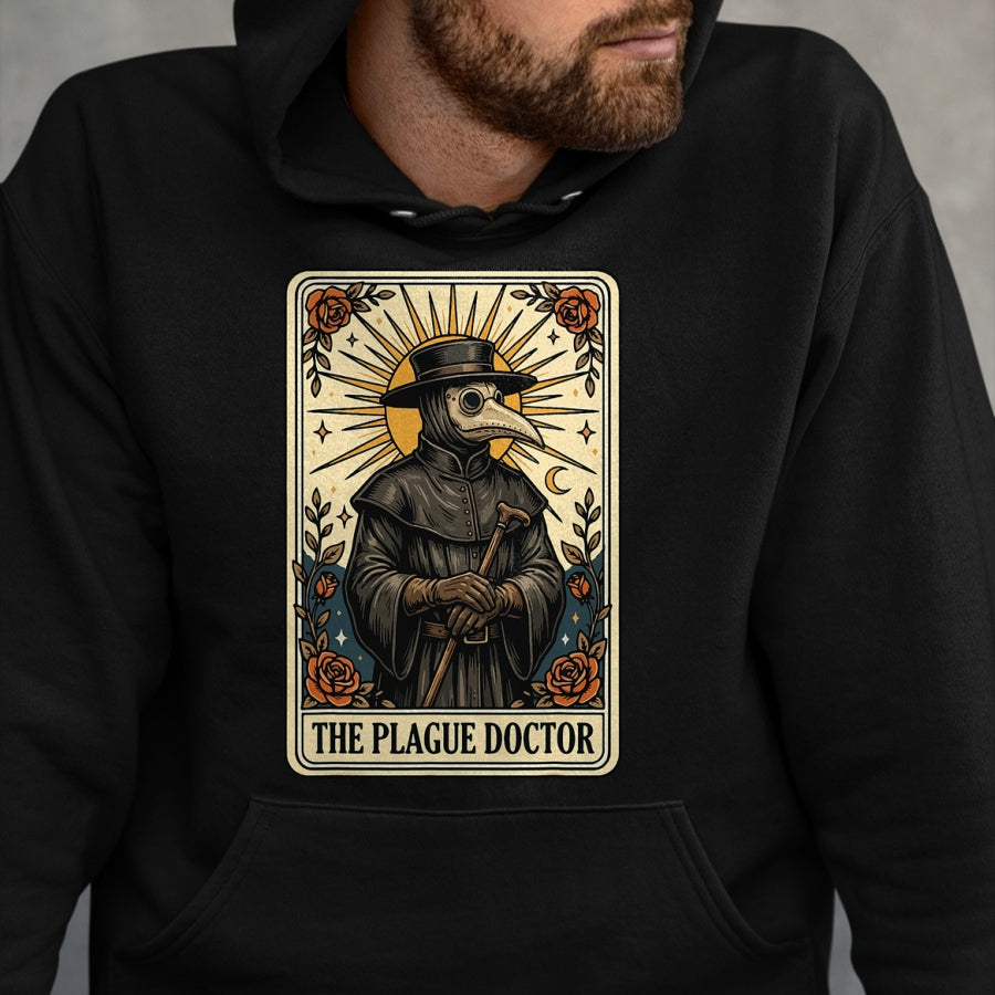 Best Doctor Shirt, Funny Doctor UnisexT-Shirt/Hoodie/Sweatshirt HLT00 - Plague Doctor Tarot Card Gothic T-Shirt