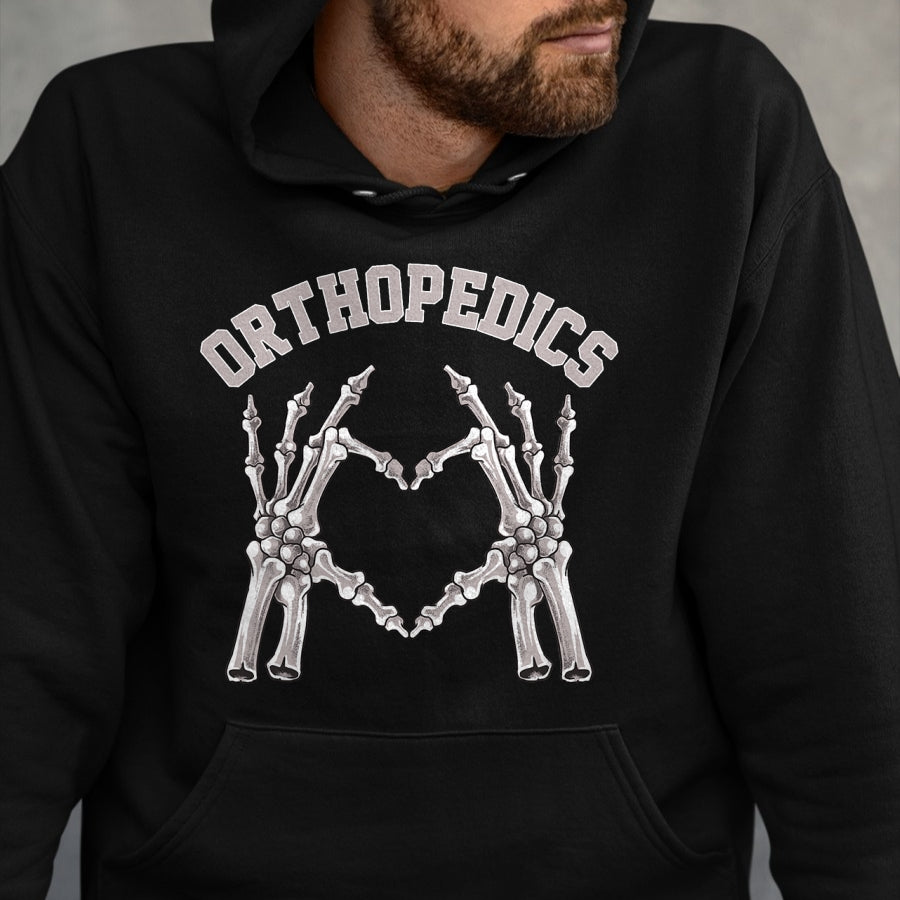 Best Doctor Shirt, Funny Doctor UnisexT-Shirt/Hoodie/Sweatshirt HLT00 - Orthopedics Skeleton Hand Heart Ortho Nurse RN Crew T-Shirt