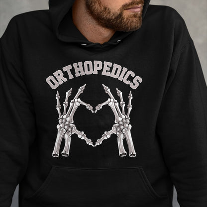 Best Doctor Shirt, Funny Doctor UnisexT-Shirt/Hoodie/Sweatshirt HLT00 - Orthopedics Skeleton Hand Heart Ortho Nurse RN Crew T-Shirt