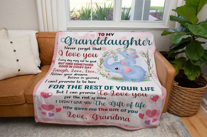 Special Gift For Your Granddaughter Blanket - From Grandma (SKUB12-86)