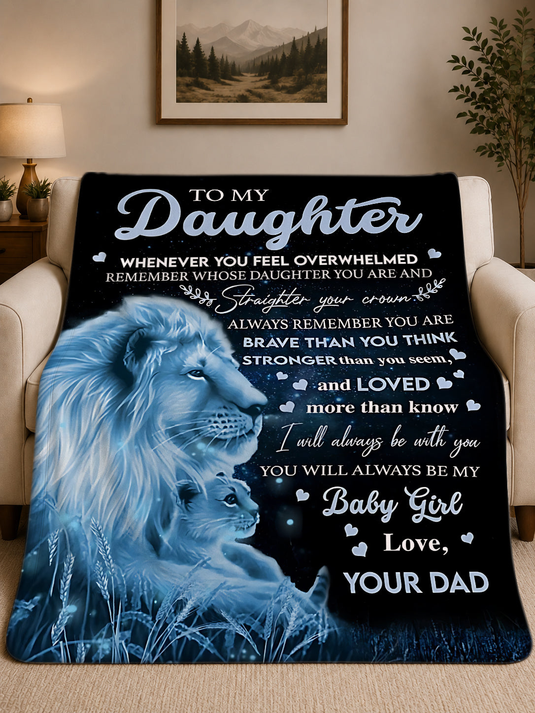 Special blanket for Daughter - From Dad blanket (SKU2609-311)