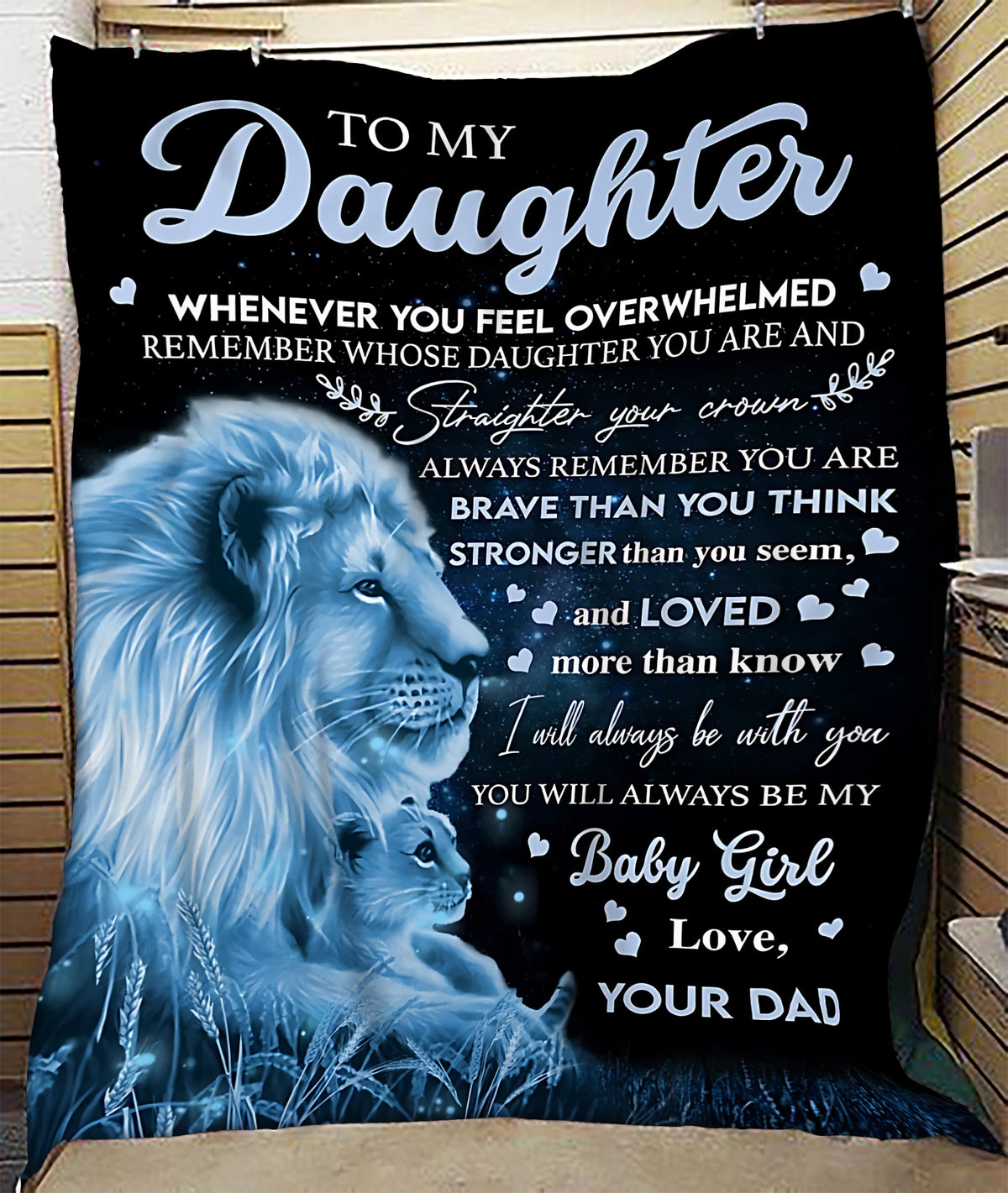 Special blanket for Daughter - From Dad blanket (SKU2609-311)