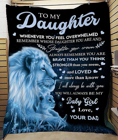 Special blanket for Daughter - From Dad blanket (SKU2609-311)