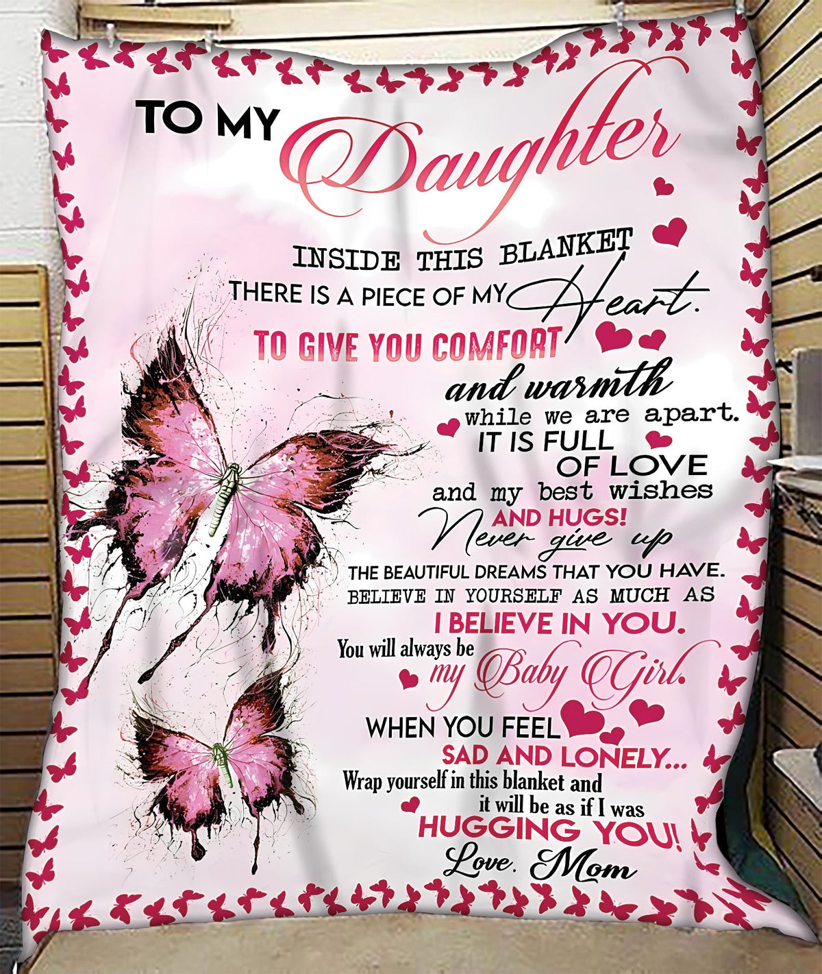 MOM TO DAUGHTER BLANKET – COMFORT & WARMTH GIFT (SKUB06-101)