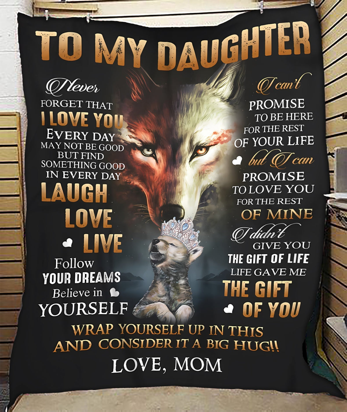 To My Daughter Blanket - From MOM (SKUB07-113) FULL