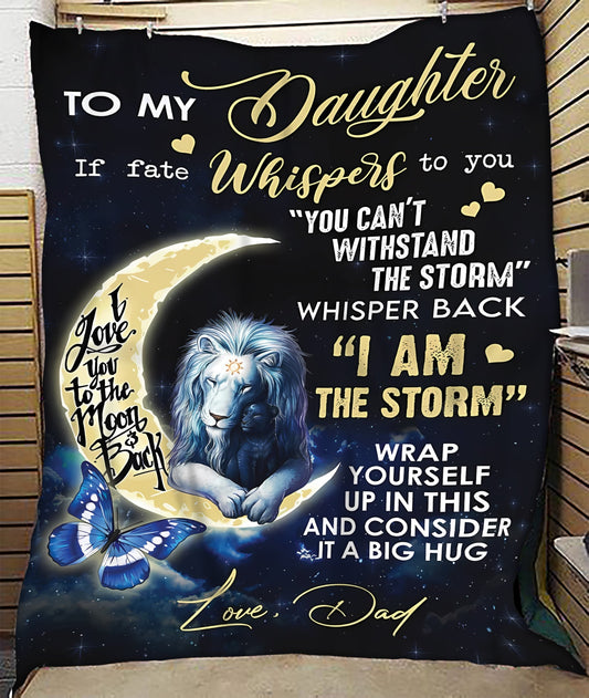 Dad to Daughter Blanket –Moon & Lion Design (SKUB06-86)