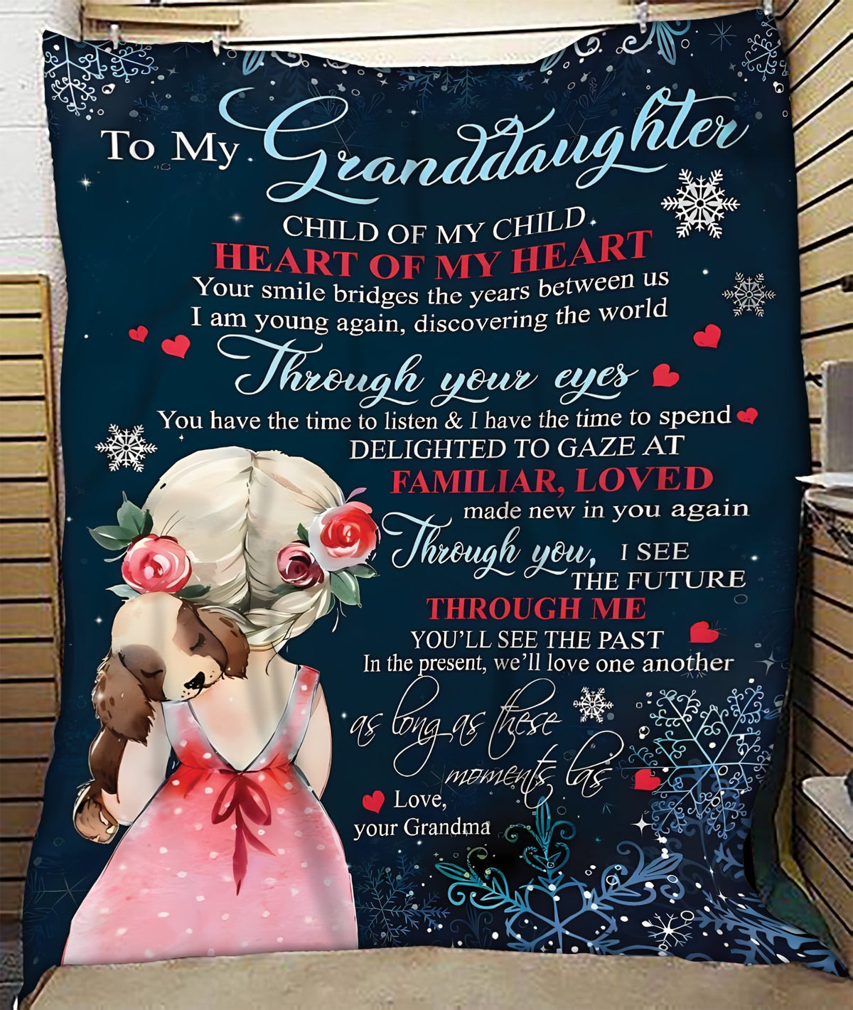 Special Gift For Your Granddaughter Blanket - From Grandma (SKUB09-136)