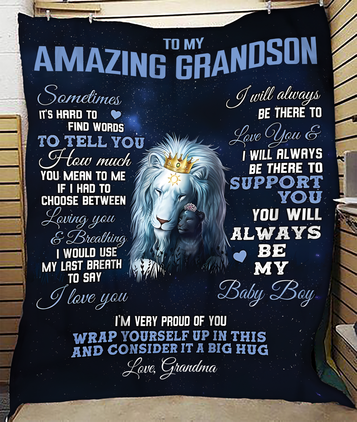Special Gift For Your Grandson Blanket - From Grandma  (SKUB11-84) FULL
