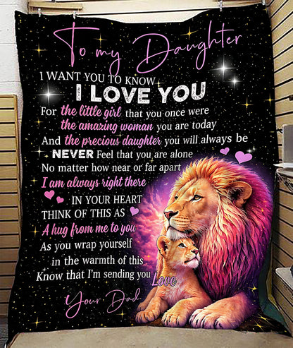 Special For Lovely Daughter Gift Blanket - From Dad (SKU2604-295)