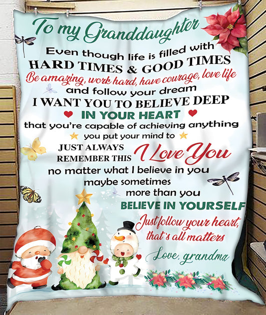 Special Gift For Your Granddaughter Blanket - From Grandma (SKUB11-36) FULL