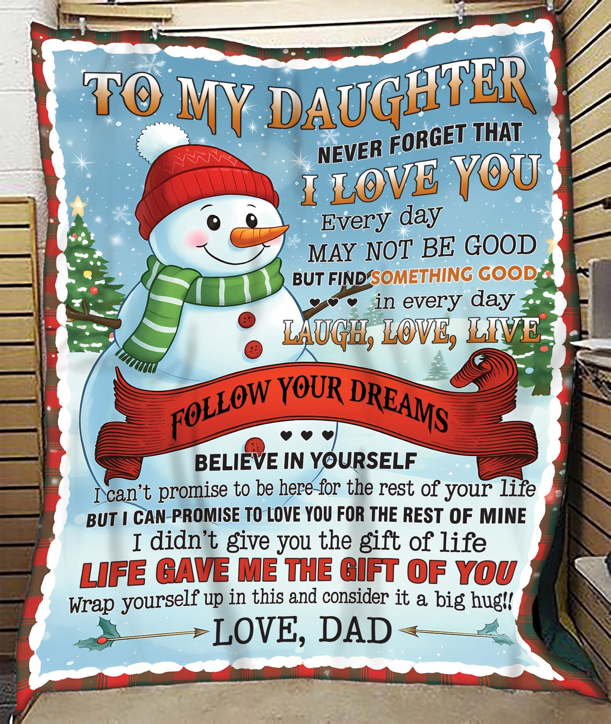 Special Gift For Your Daughter Blanket - From Dad (SKUB11-19)