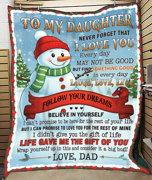 Special Gift For Your Daughter Blanket - From Dad (SKUB11-19)