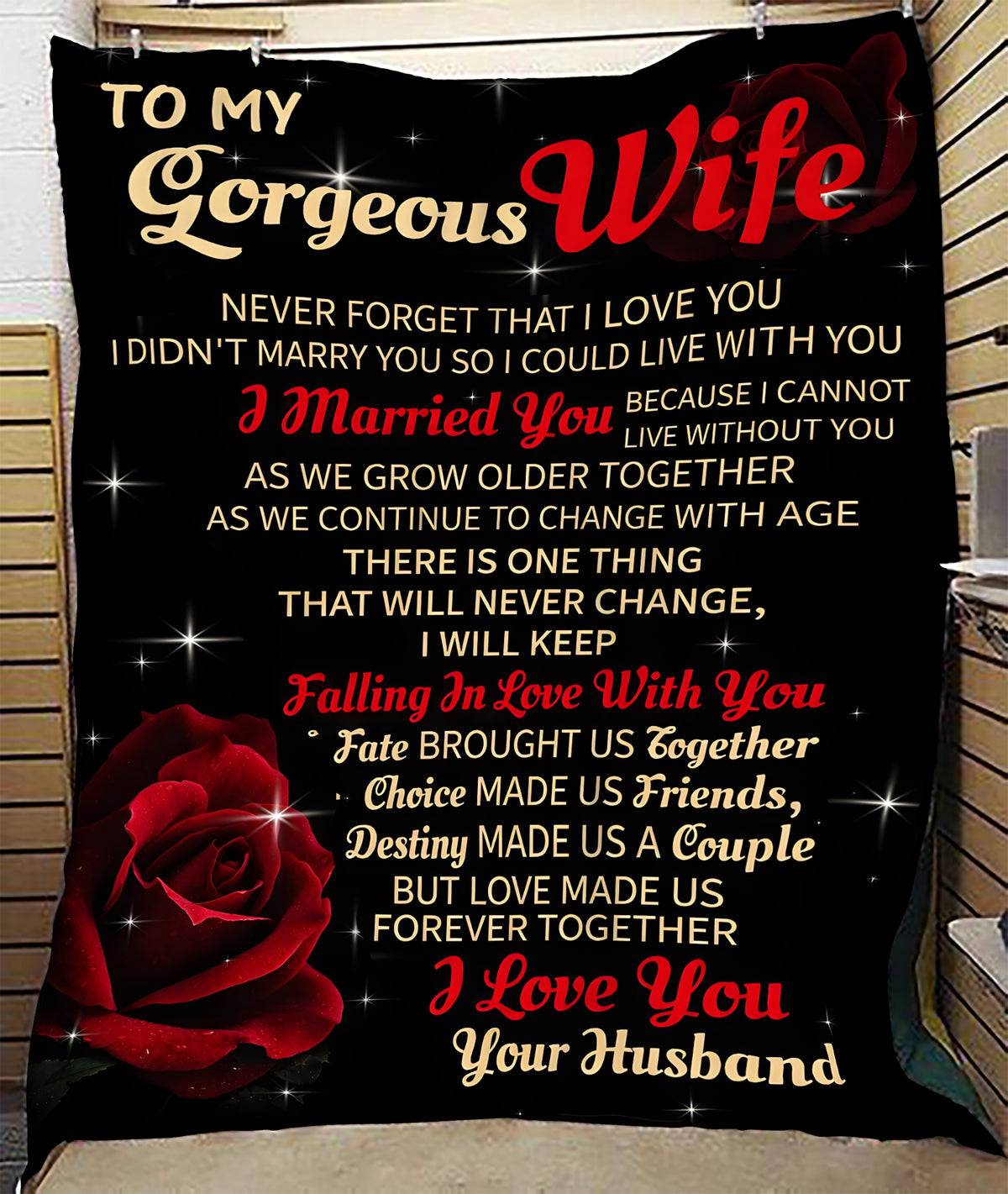 Special For Beautiful Wife Gift Blanket - From Husband (SKU2602-02)