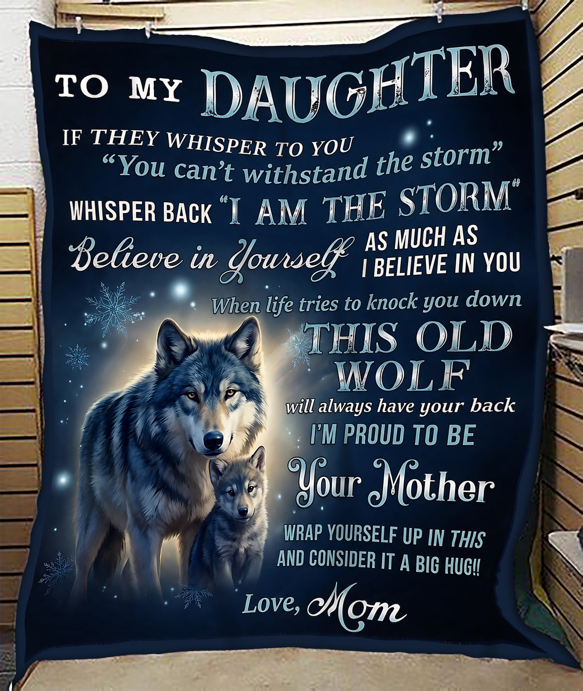 Special For Beautiful Daughter Gift Blanket - From Mom (SKU2606-85)