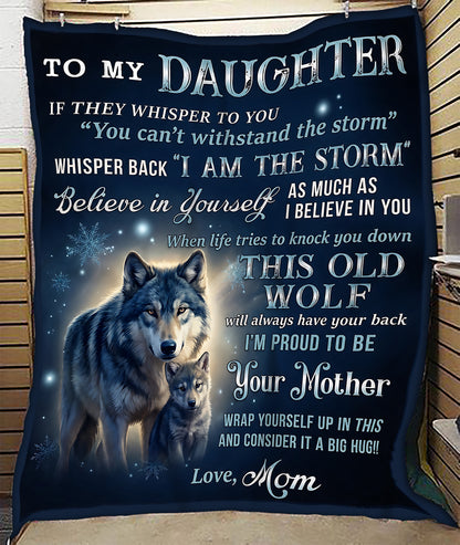 Special For Beautiful Daughter Gift Blanket - From Mom (SKU2606-85)